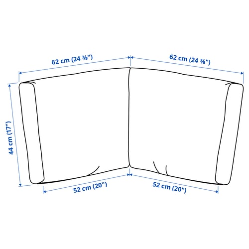 Illustration with measurements for the product: FRÖSÖN/DUVHOLMEN.