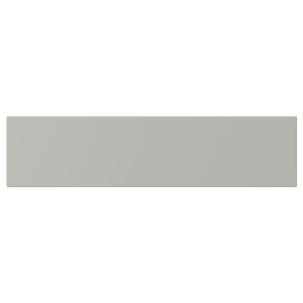 Light grey kitchen cabinet front, rectangular, smooth finish.