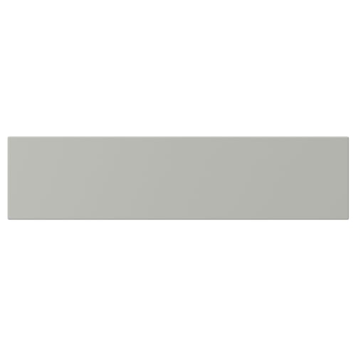 Light grey kitchen cabinet front, rectangular, smooth finish.