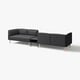 Modern grey lilleham modular sofa, wooden legs, clean lines, sleek design.