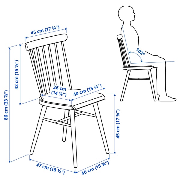 Illustration with measurements for the product: LISABO.