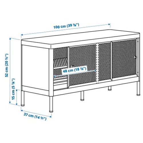 Illustration with measurements for the product: MACKAPÄR.