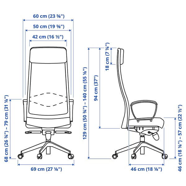 MARKUS Office chair, Vissle light grey, Medium