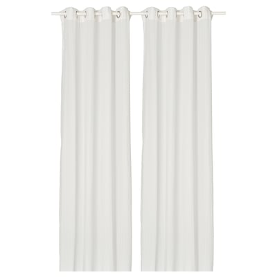 MATILDA Sheer curtains, 1 pair, white/with eyelets, 145x250 cm