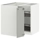 METOD kitchen cabinet, light grey, square, with open door, modern design.