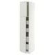 METOD / MAXIMERA Hi cab w 2 doors/4 drawers, white/Aspudden light grey, 40x60x200 cm