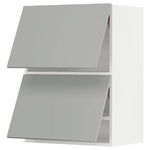 Two-tone grey METOD kitchen cabinets: sleek, light grey, rectangular with modern design.