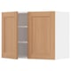 Ikea METOD oak wall cabinet, light wood, classic design, two doors, adjustable shelf.