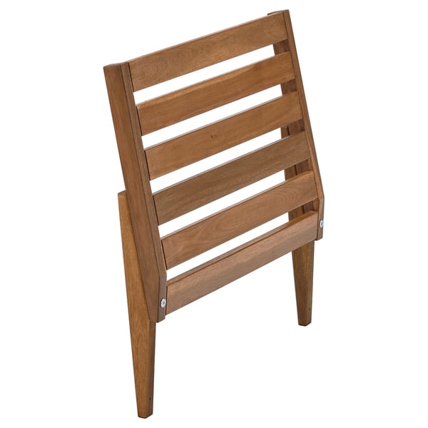 Wooden patio chair NÄMMARÖ, simple acacia slats.
