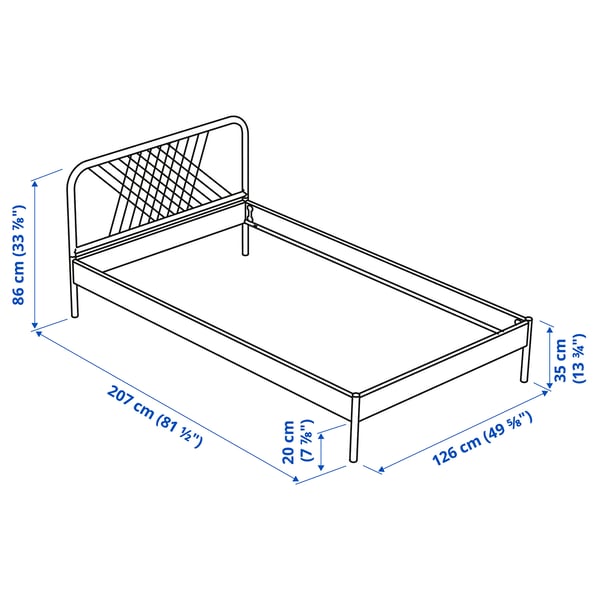 Illustration with measurements for the product: NESTTUN.
