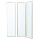 NISSEDAL tri-fold mirror, white, glass & fibreboard, rectangular panels.