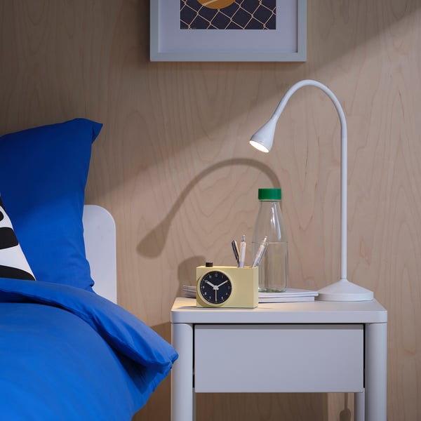 ÖKENMARSVIN Alarm clock, yellow, 11x6x9 cm