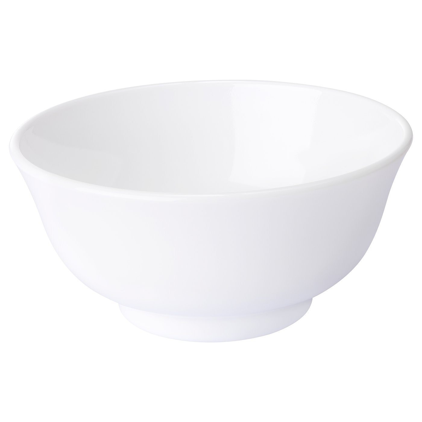 OFTAST white bowl, made of tempered glass, smooth design, stackable, elegant and shiny.