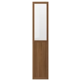 OXBERG bookcase door, wooden frame, glass panel, brown, rectangular, modern design.