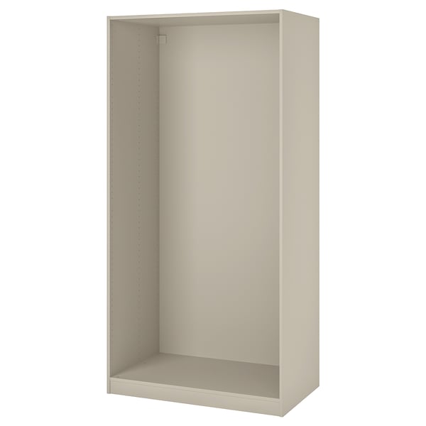 PAX wardrobe frame: beige, rectangular, modern design, open shelf