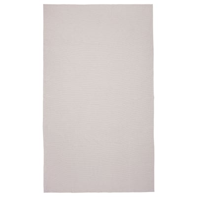 A silver arv beige tablecloth. It a natural textured weave with cotton and jute, offering a warm and traditional look.