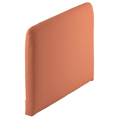 An orange, rectangular, padded cushion with a ribbed texture, designed for comfort.