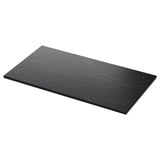 Black TOLKEN marble-effect fiberboard bathroom countertop.