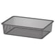A TROFAST grey mesh storage box. Its rectangular with a wire design, perfect for organising items.