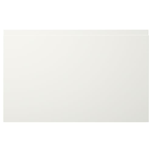 VÄSTERVIKENs matte white front with handle; modern rectangular design.