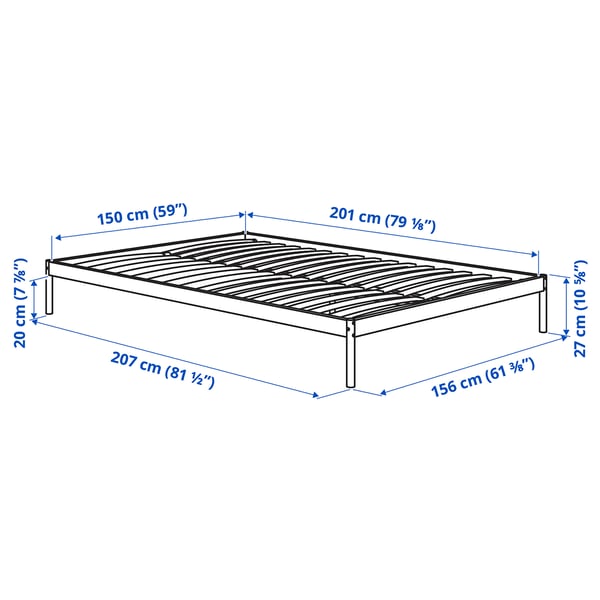 Illustration with measurements for the product: VEVELSTAD.