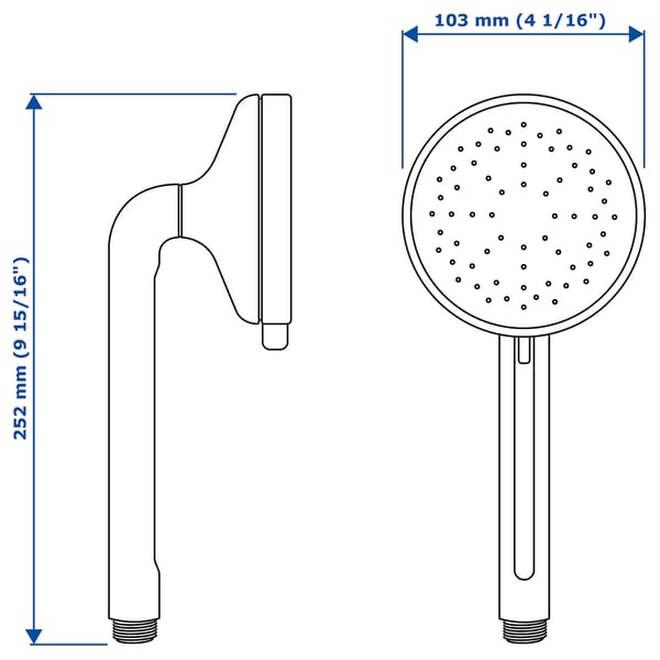 Illustration with measurements for the product: VOXNAN.