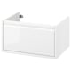 ÄNGSJÖN 엥셴 세면대+서랍, 하이글로스 화이트, 60x48x33 cm