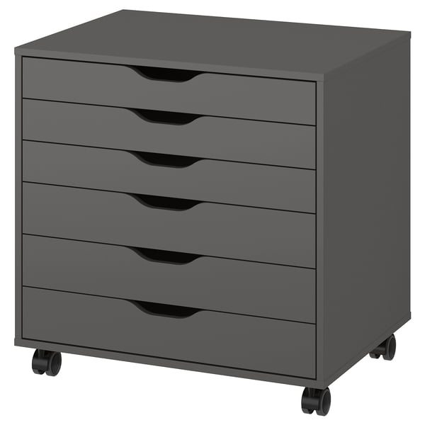 ALEX 알렉스 이동식서랍유닛, 다크그레이, 67x66 cm