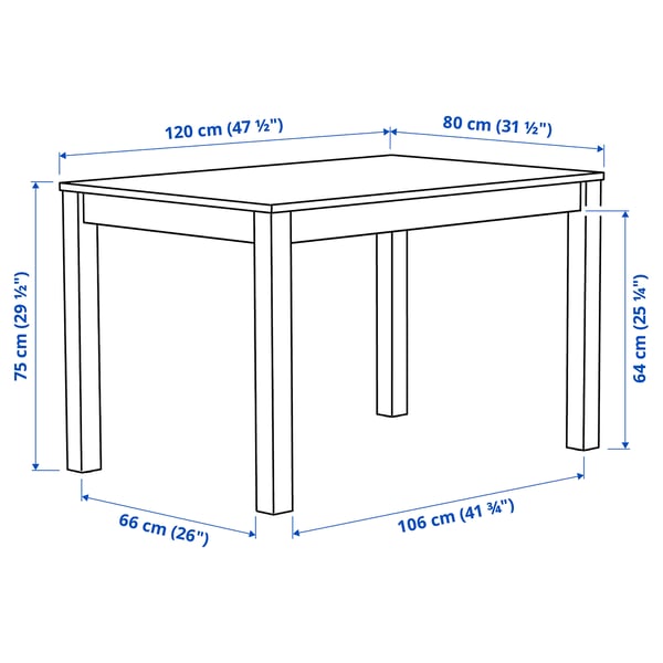 ÅLHULT 올훌트 / ODGER 오드게르 테이블+의자4, 블랙/브라운/앤트러싸이트, 120x80 cm