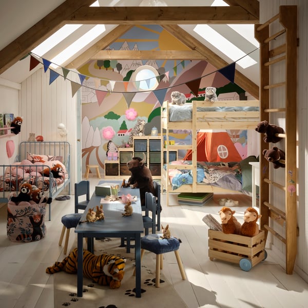 ALPTALL 알프탈 쿠션, 핑크/꽃모양, 47 cm