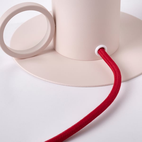 ÅSKMULLER 오스크물레르 탁상스탠드, 밝기조절 라이트핑크/레드, 24 cm