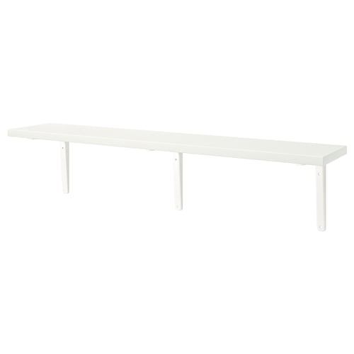 BERGSHULT 베리스훌트 / TOMTHULT 톰툴트 선반+브래킷, 화이트, 120x20 cm