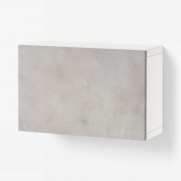 BESTÅ 베스토 벽수납콤비네이션, 화이트/칼비켄 라이트그레이, 60x22x38 cm