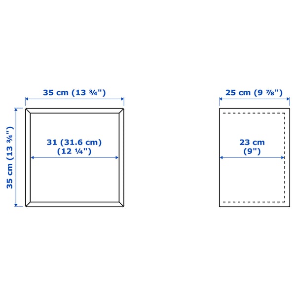 EKET 에케트 수납장, 화이트스테인 참나무무늬, 35x25x35 cm