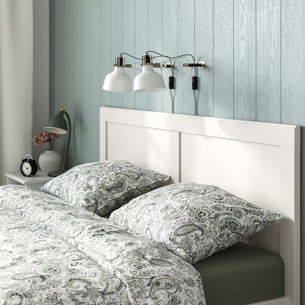 FÅGELFJÄLLET 포겔피엘레트 침대프레임, 오프화이트, 180x200 cm