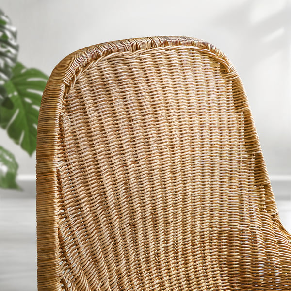 FRYKSÅS 프뤽소스 암체어+쿠션, 라탄/리사네 내추럴