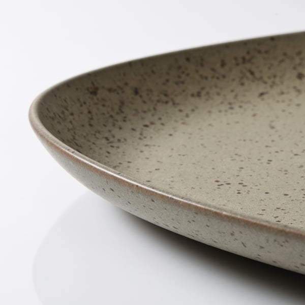 GRÅRÄV 그로레브 서빙접시, 그린그레이, 38 cm