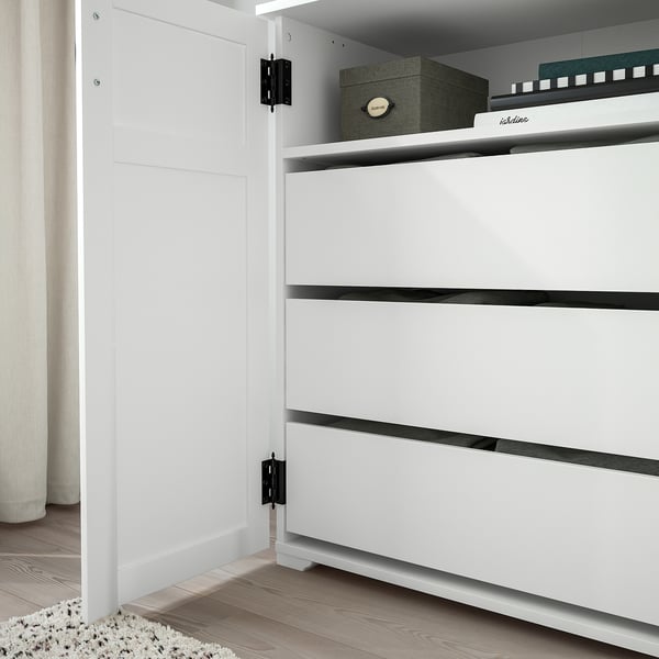 GREÅKER 그레오케르 수납장+서랍, 화이트, 84x101 cm