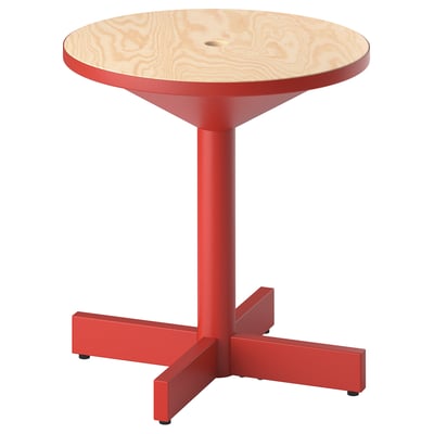 GRIMSARBO 그림사르보 보조테이블, 소나무 합판/브라이트레드