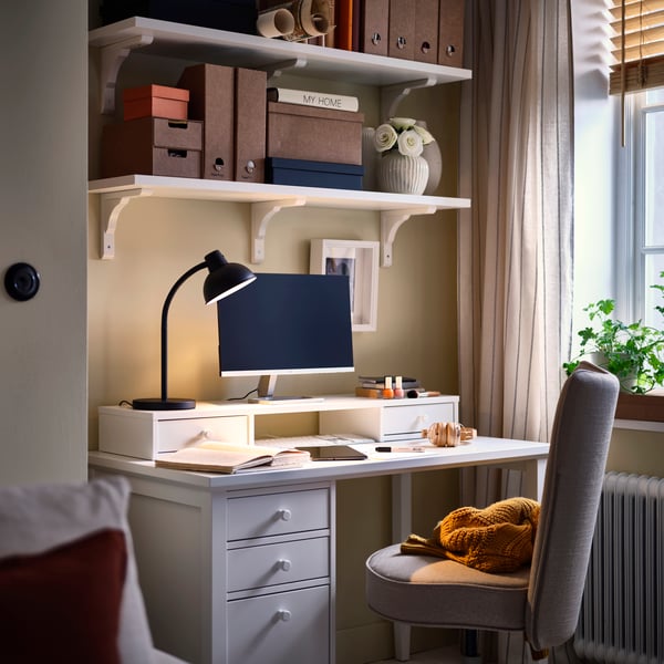 GULLABERG 굴라베리 책상, 화이트, 120x65x75 cm