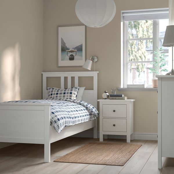 HEMNES 헴네스 침대프레임, 화이트 스테인, 90x200 cm