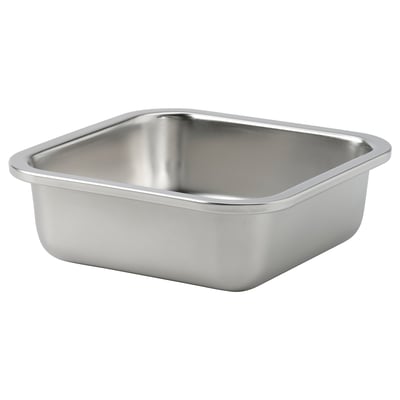 IKEA 365+ 이케아 365+ 식품보관용기, 사각/스테인리스, 600 ml