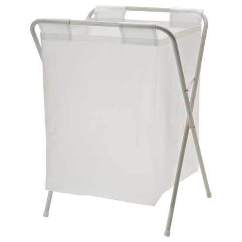JÄLL 옐 빨래주머니+스탠드, 화이트, 50 l