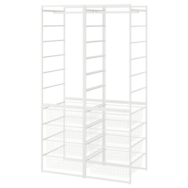 JONAXEL 요낙셀 옷장콤비네이션, 화이트, 99x51x173 cm