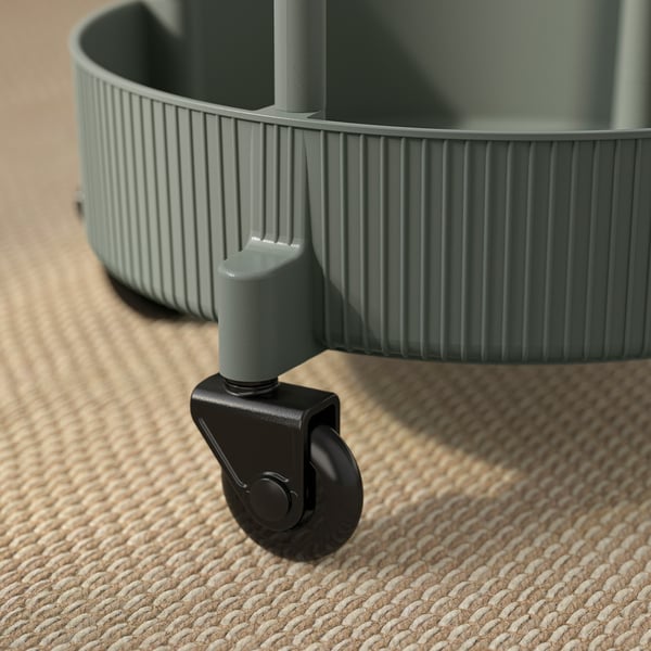 JUTTERSBO 유테르스보 트롤리, 그레이그린, 36x36 cm
