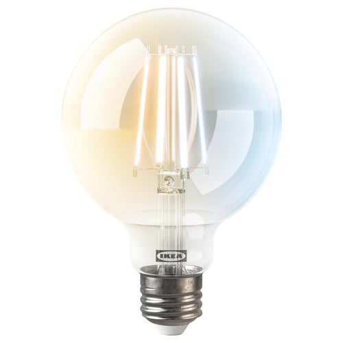 KAJPLATS 카이플랏스 LED 전구 E26 806 루멘, 스마트 화이트 스펙트럼/투명/글로브, 95 mm