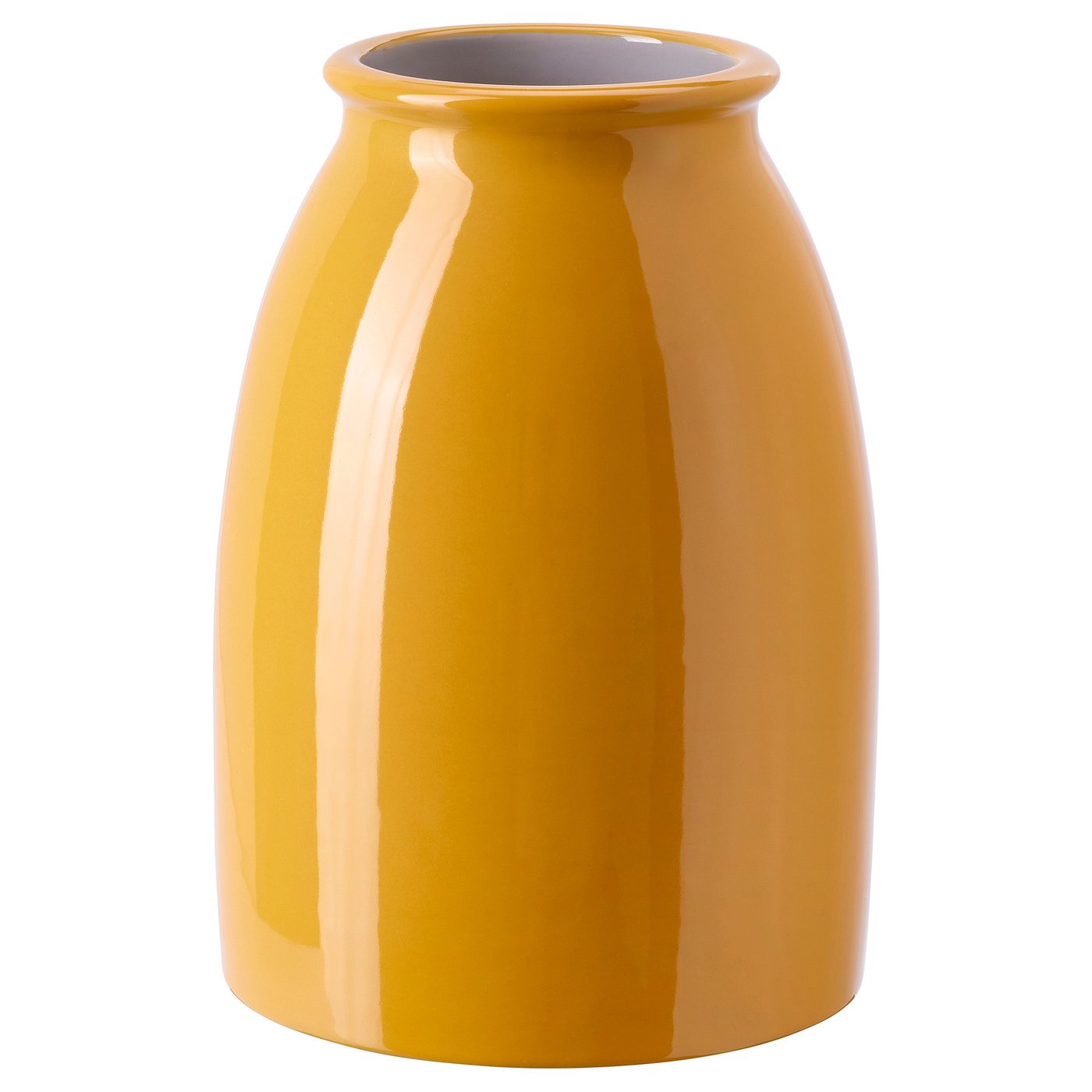 KOPPARBJÖRK 코파르비에르크 꽃병, 브라이트옐로, 21 cm
