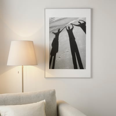 LOMVIKEN 롬비켄 액자, 알루미늄, 61x91 cm