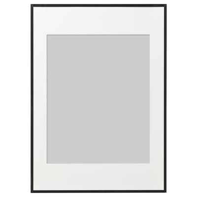 LOMVIKEN 롬비켄 액자, 블랙, 50x70 cm