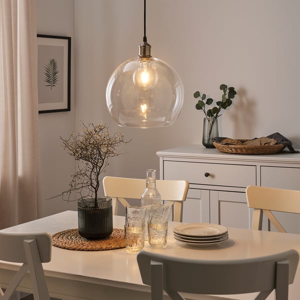 LUNNOM 룬놈 LED 전구 E26 150루멘, 구형 투명, 95 mm